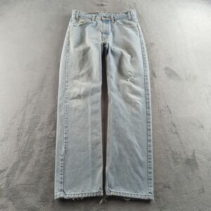 Vintage 90s Levis Orange Tab Jeans 32x32 (Fits 30x32) Blue Light Wash Fade Skate